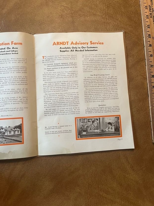 Arndt New Era System of Profitable Poultry Raising Catalog « She Will Lay » 1935