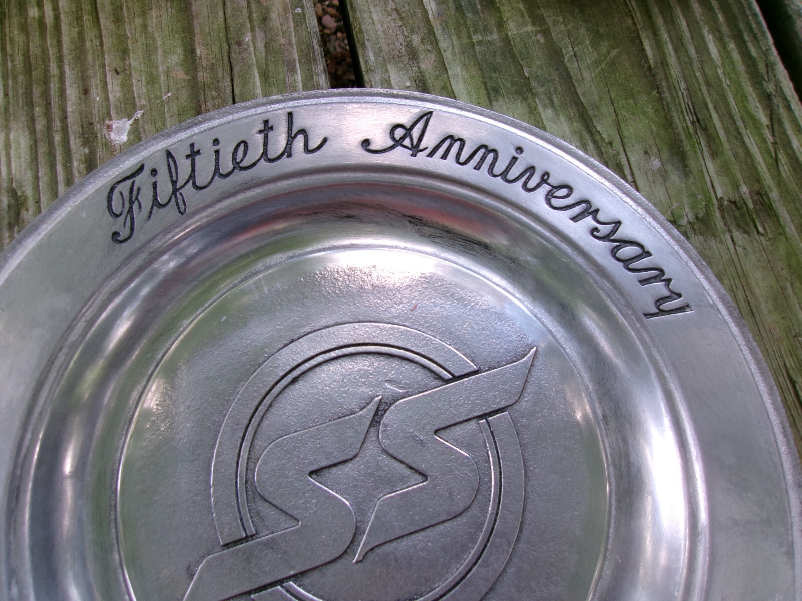 1973 WILTON 11&Prime;wide Pewter SOUTHERN STATES Fiftieth Anniversary Plate