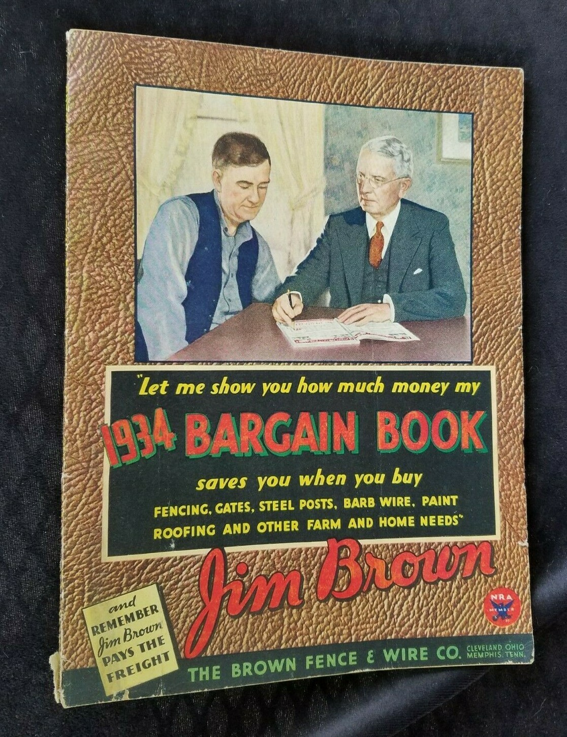 1934 Catalog Brown Fence & Wire Cleveland Memphis Gates Paint Farm Color Chart