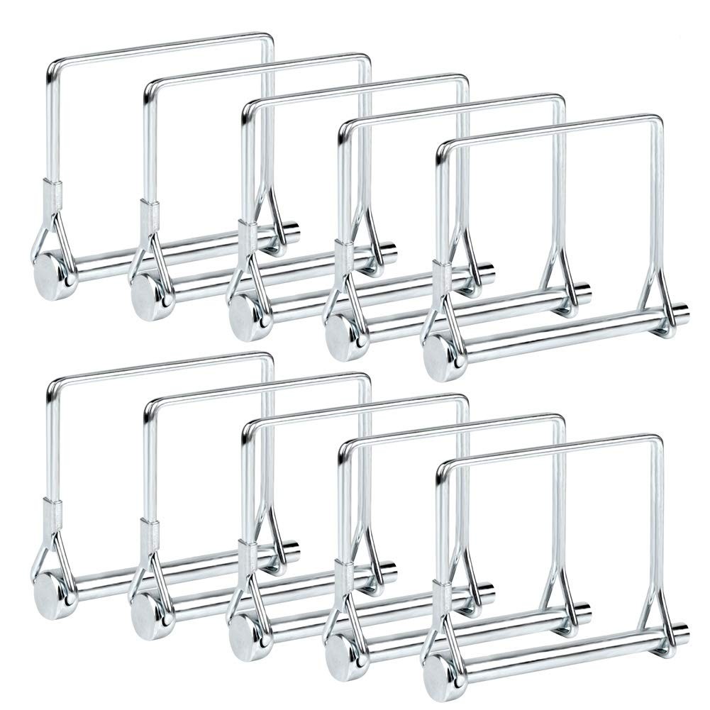 10 PCS Square Pto Pin Shaft Locking Pin 1/4 pin Hitch pin Wire Lock Pin Safety C