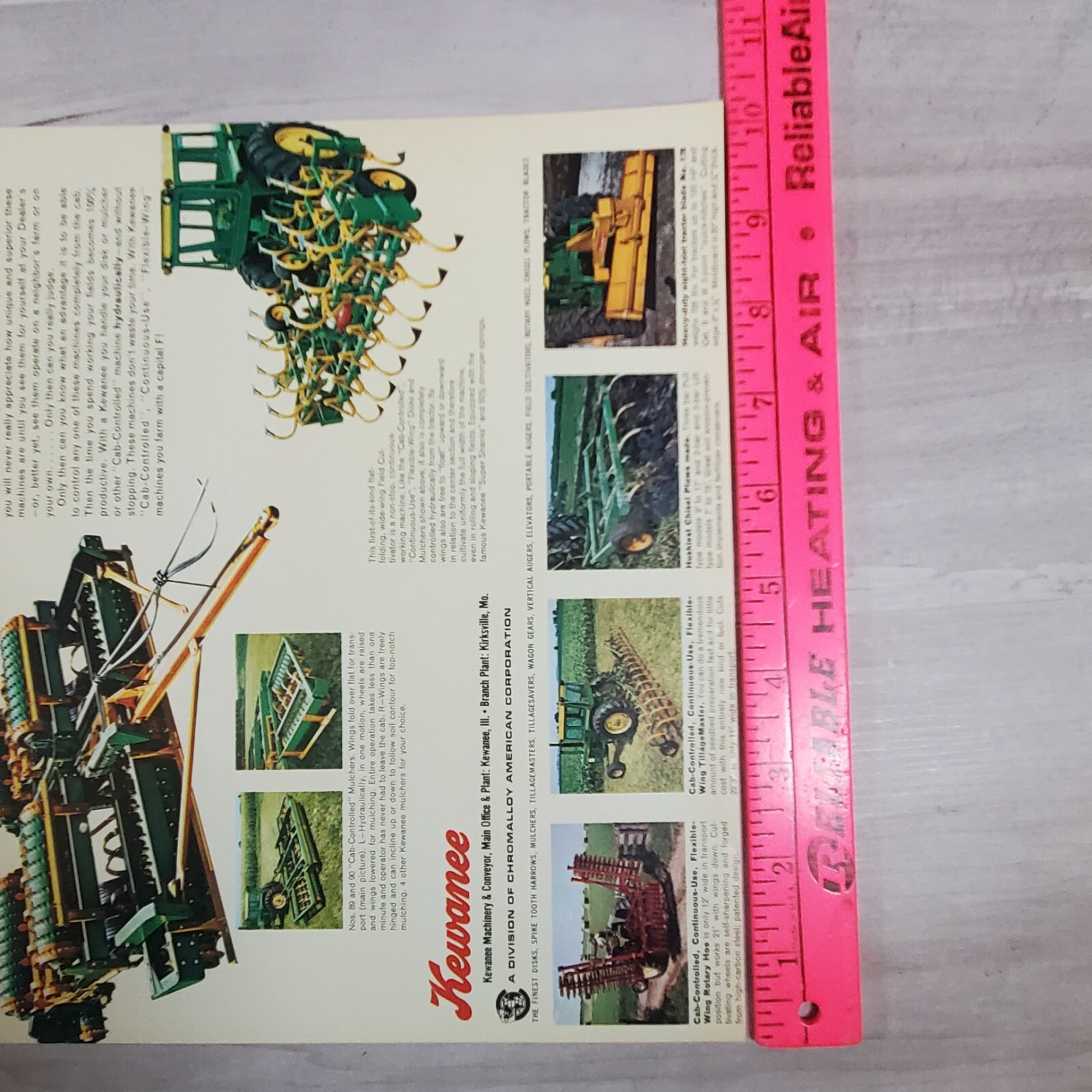 Original 1975 Ad Advertisement Kewanee Farm Tractor Equip Mulchers Cultivators