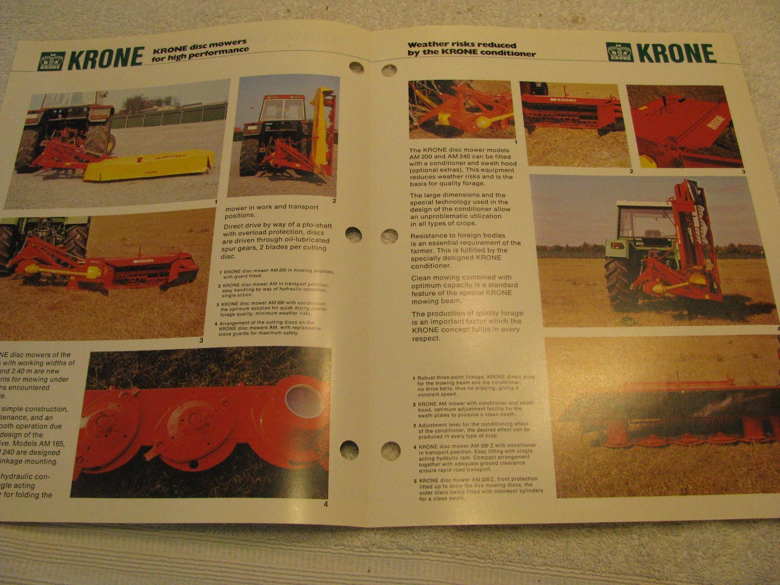 Three Early Krone Brochures Balers/Disc Mower
