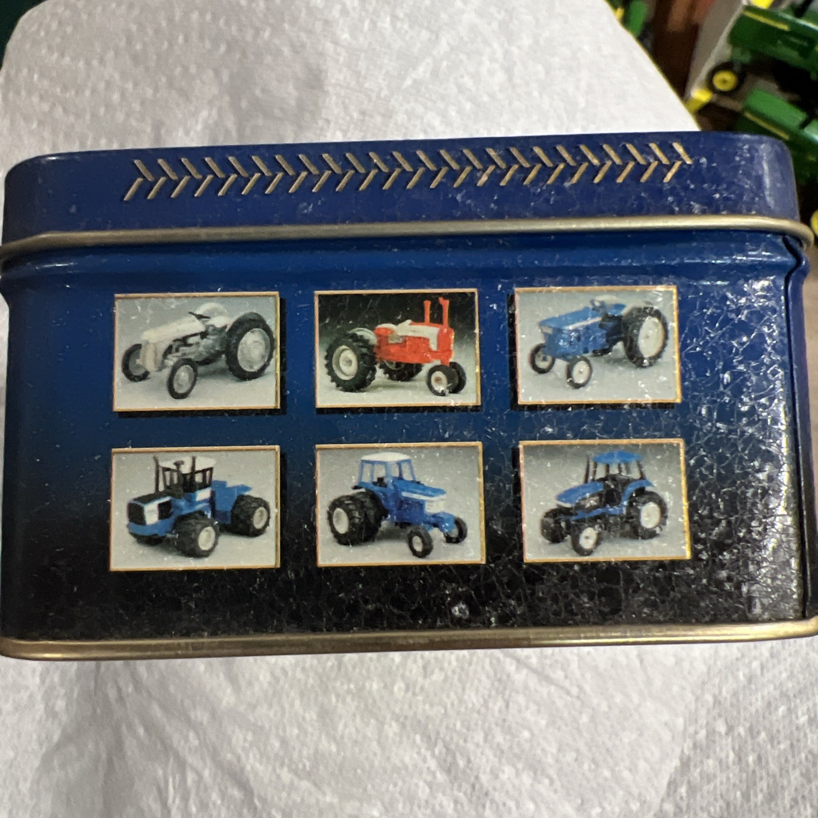 1995, ERTL 50th Ann., Harvest Heritage 6 Collector Cards In **UNOPENED** Tin