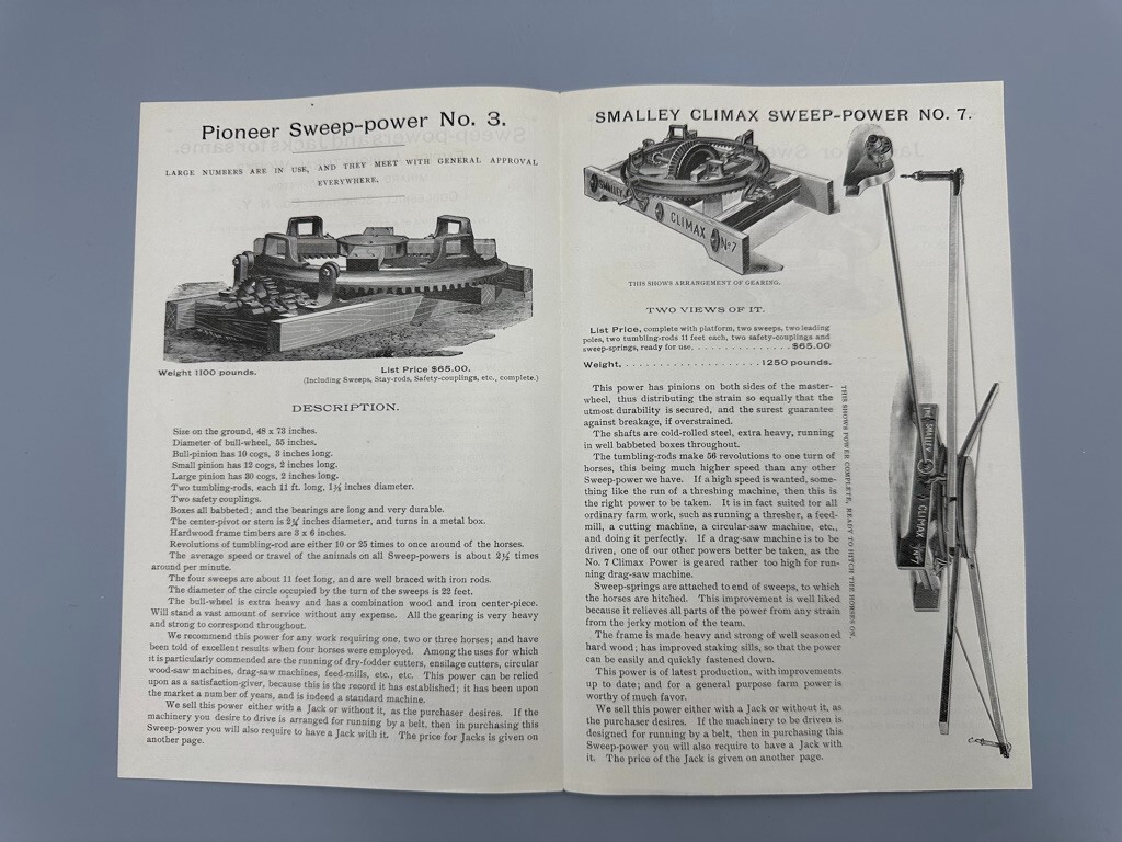 1890s EMPIRE Agricultural Works SWEEP-POWERS & JACKS Circular FARM ADVERTISING