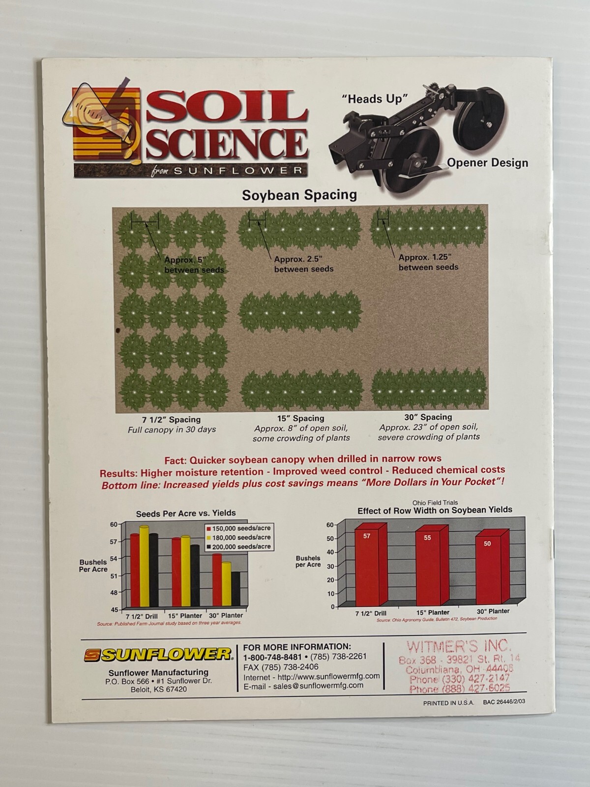 Sunflower – Grain Drills All Purpose – Sales Brochure *Original Brochure* 2003