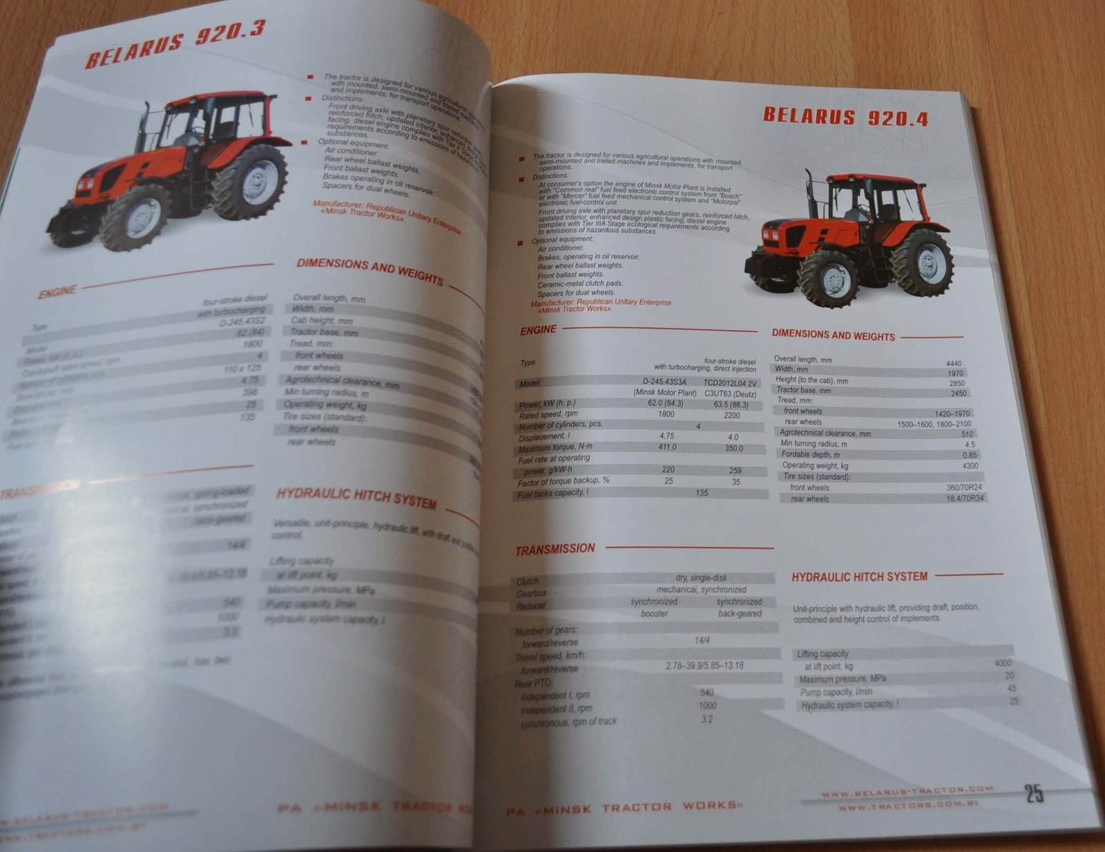 2011 MTZ Belarus Tractor Model Range Agricultural Machinery Brochure Prospekt EN