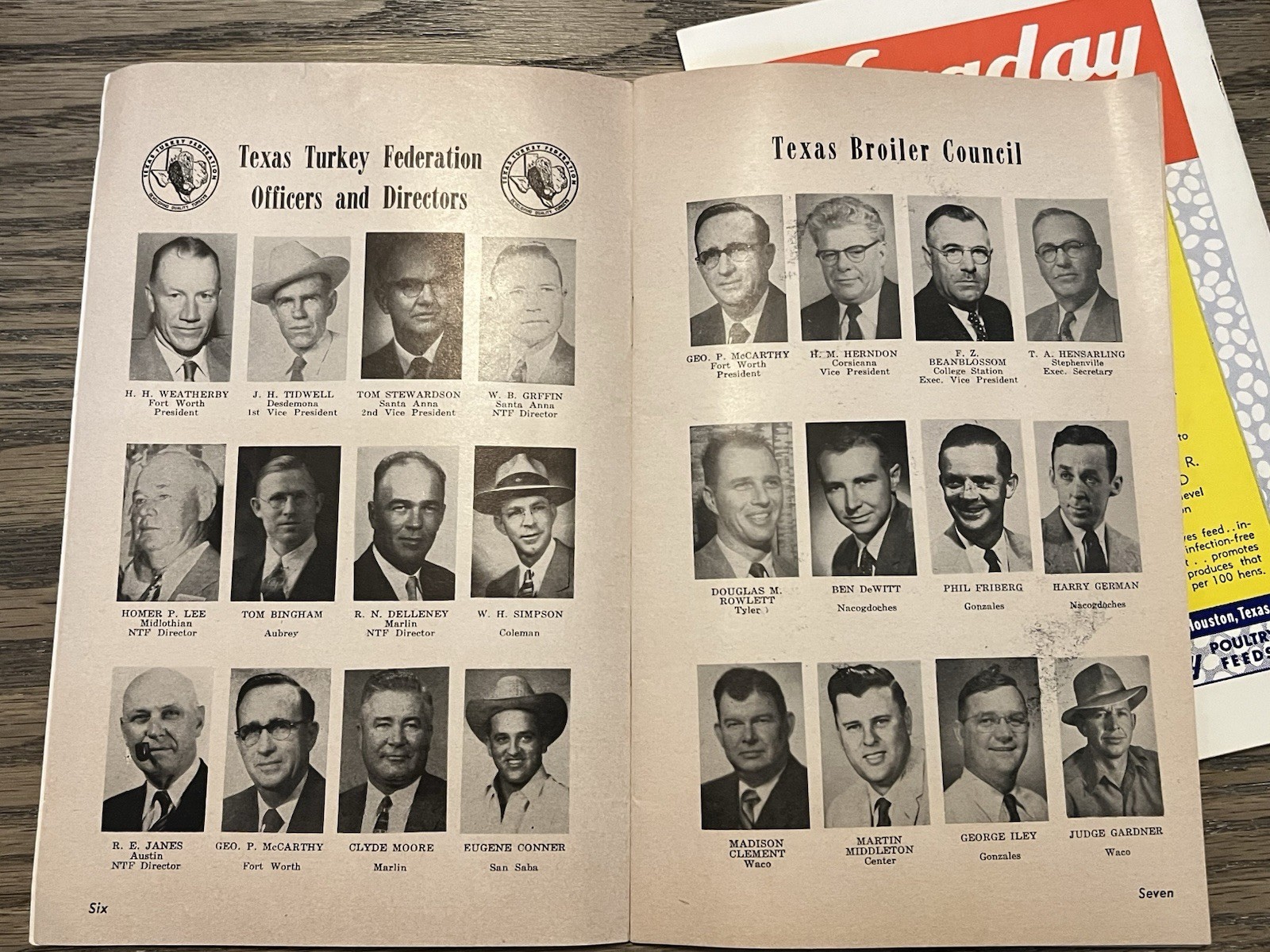 1957 & 59 Texas Poultry Improvement Association official directory