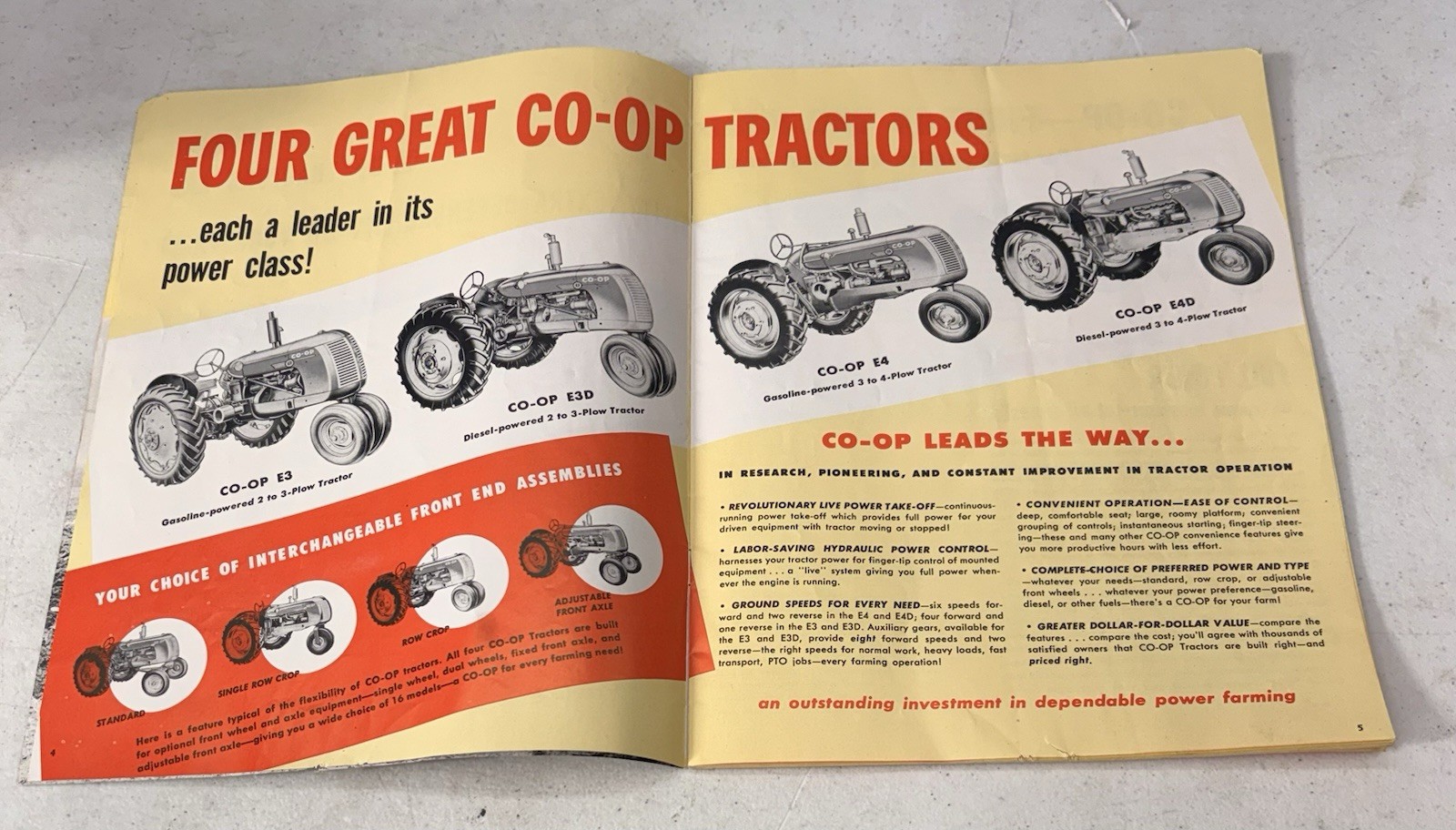 Original 1950&rsquo;s Coop Tractors Advertising Sales Catalog