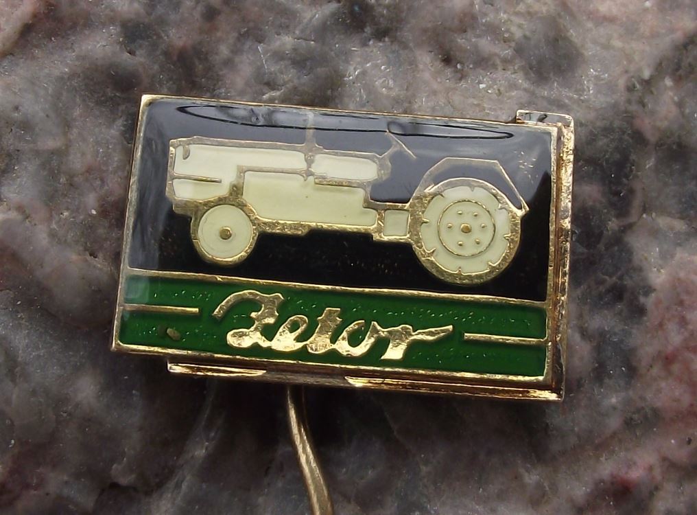 Antique Zetor Tractors Czech Agricultural Farming Machines Farm Black Pin Badge