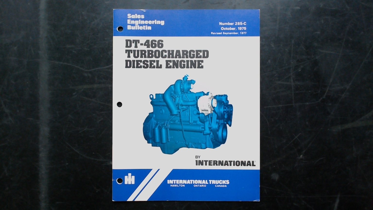 International Trucks DT-466 Turbocharged Diesel Engine Brochure 1975