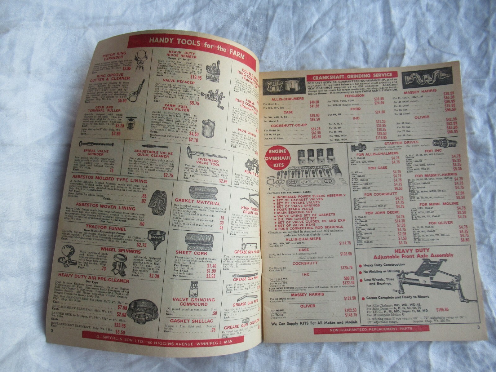 1967 Tractor supply catalog brochure Oliver 66 88 John Deere D 520 Cockshutt 30