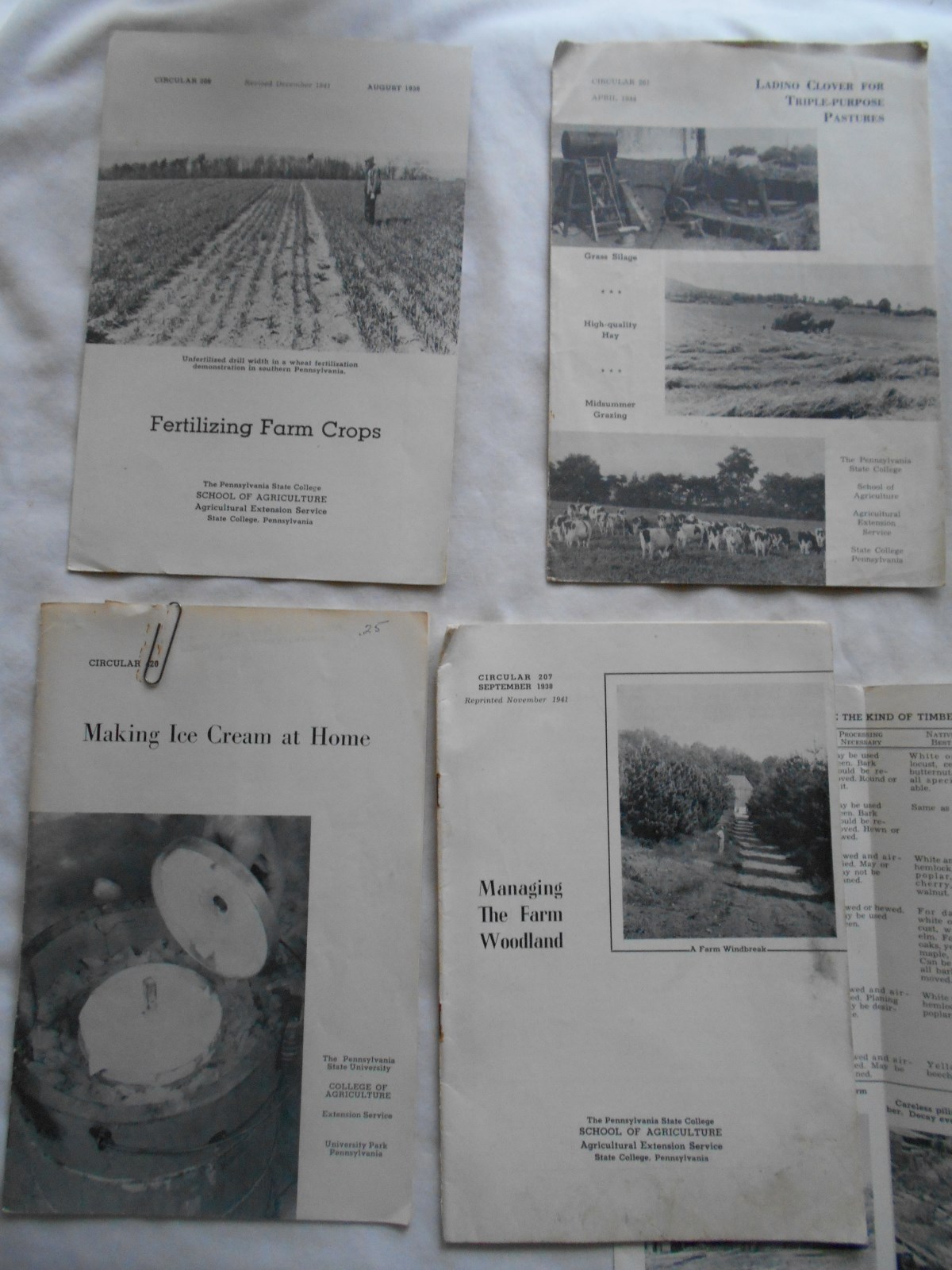 6 PENNSYLVANIA STATE COLLEGE SCHOOL OF AGRICULTURE BULLETINS-30-40&rsquo;S-#3