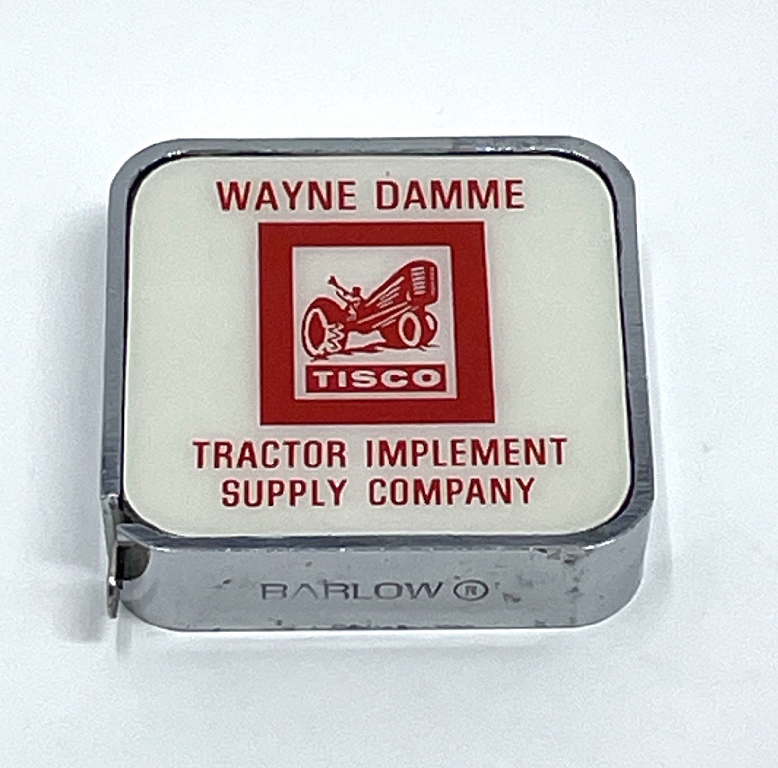 Vintage TISCO Tractor Implement Supply Company Barlow Pocket Tape Measure