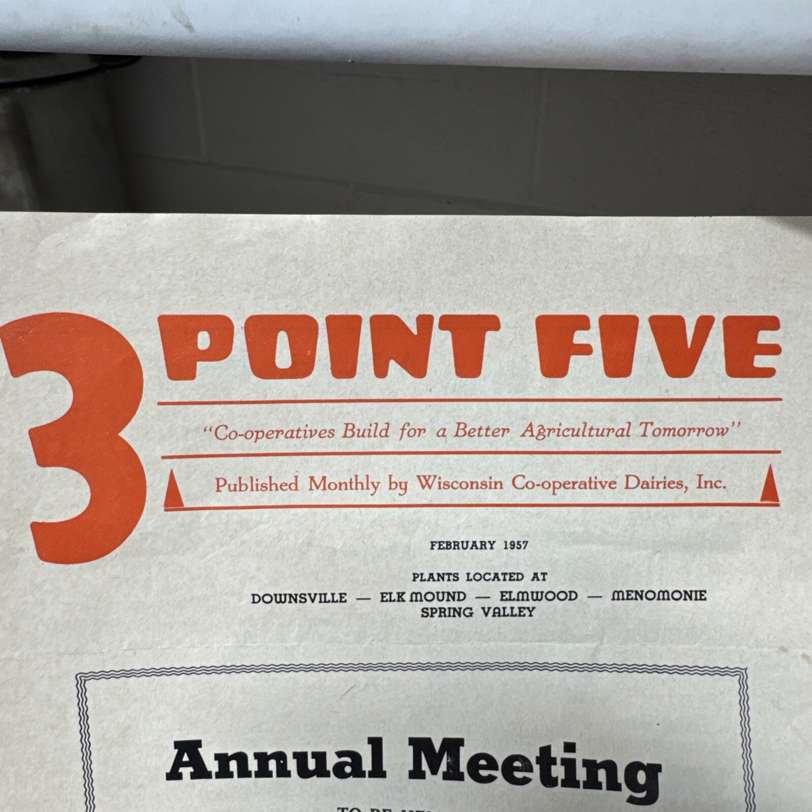 VTG 1957 3 Point Five WI Dairy CO-OP 3 Pamphlets Farming Agriculture Menomonie