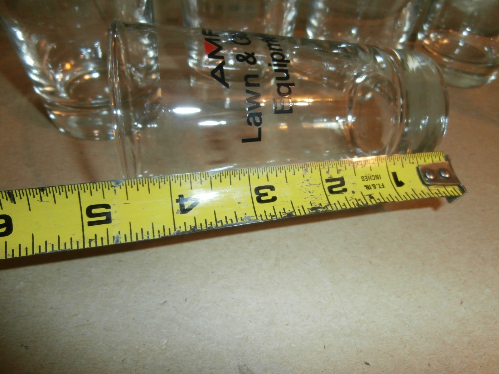 6 Vintage AMF Lawn & Garden Equipment Advertising Glasses