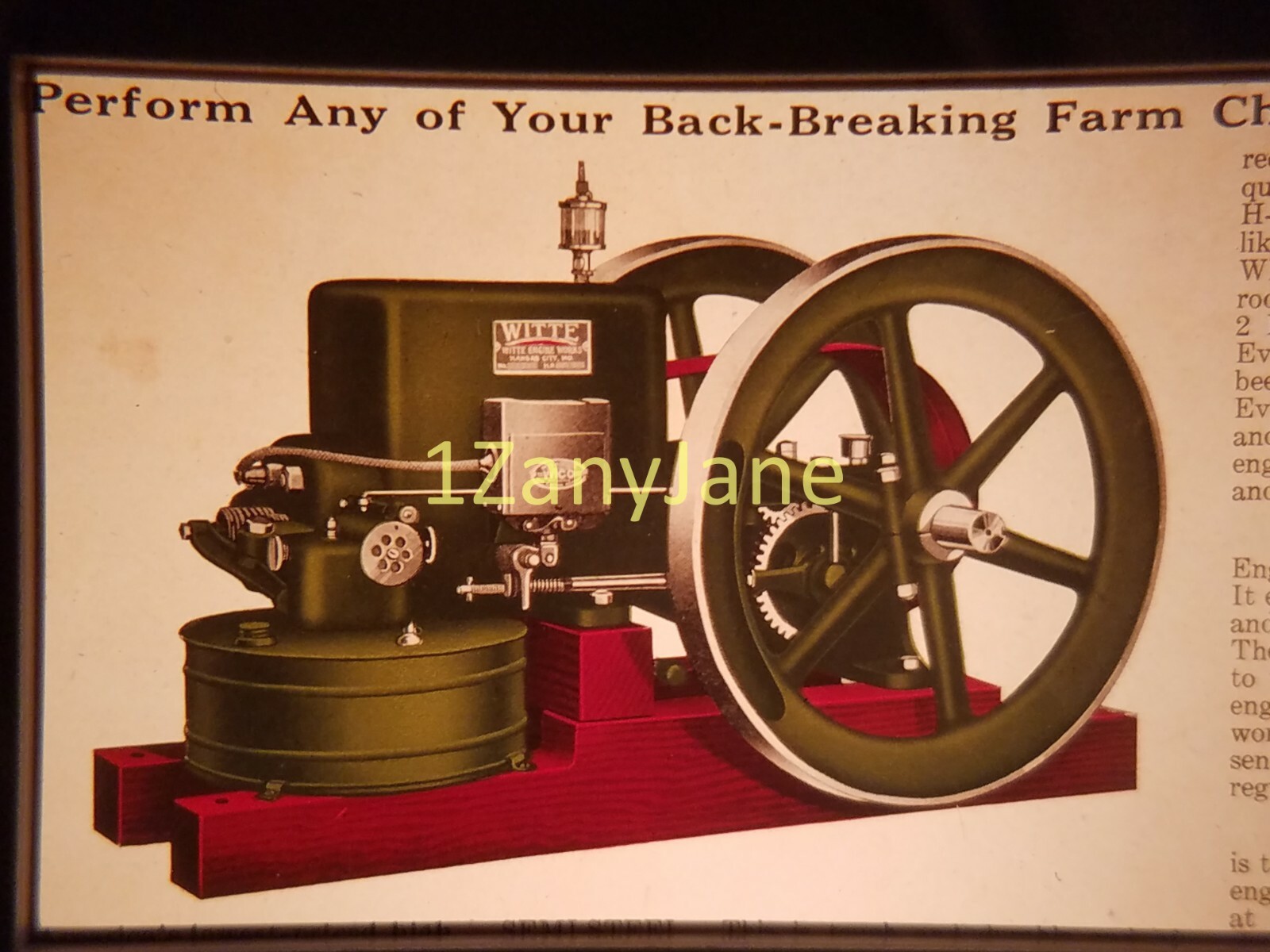 AC2316 35mm Slide of an Allis-Chalmers from MEDIA ARCHIVES DRAWING CHORE EQUIP