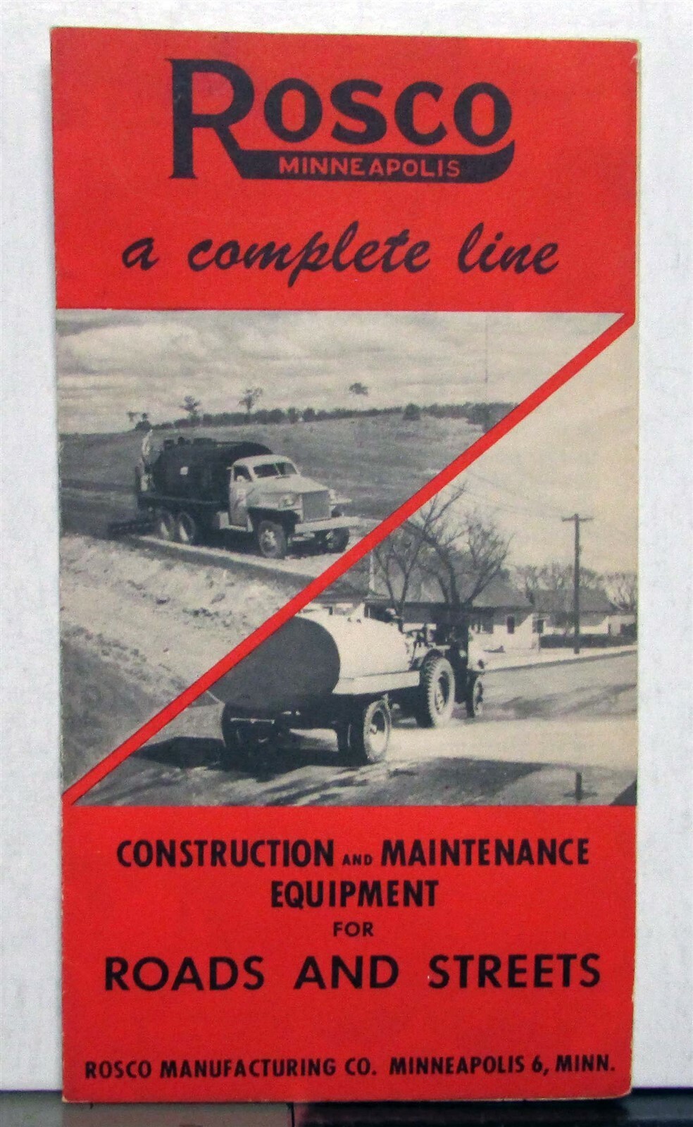 1946-1960 Rosco Complete Line Construction & Maintenance Sales Brochure