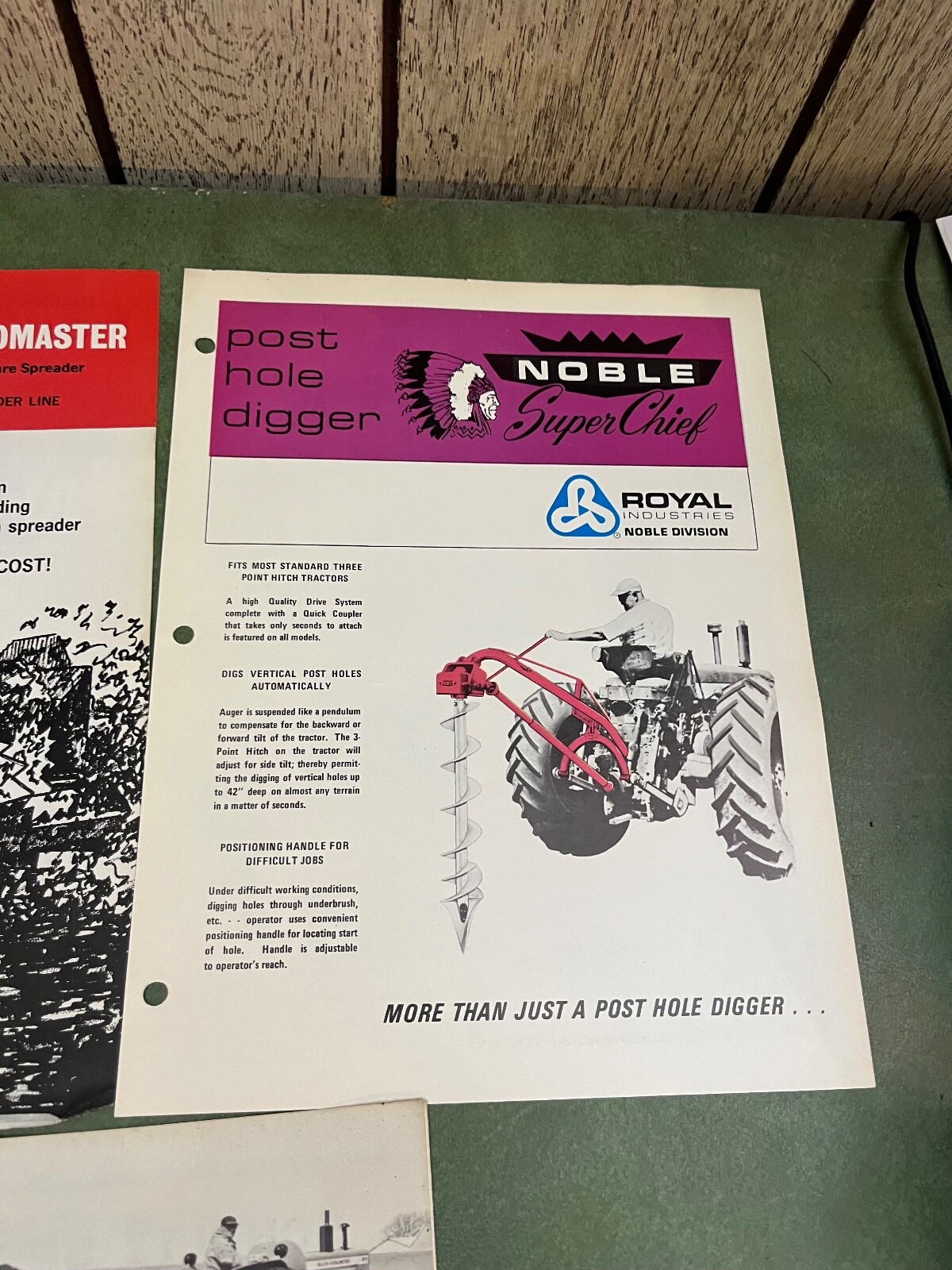 Collection of Schultz & Noble Agriculture Equipment Brochures/ Single Page Ads