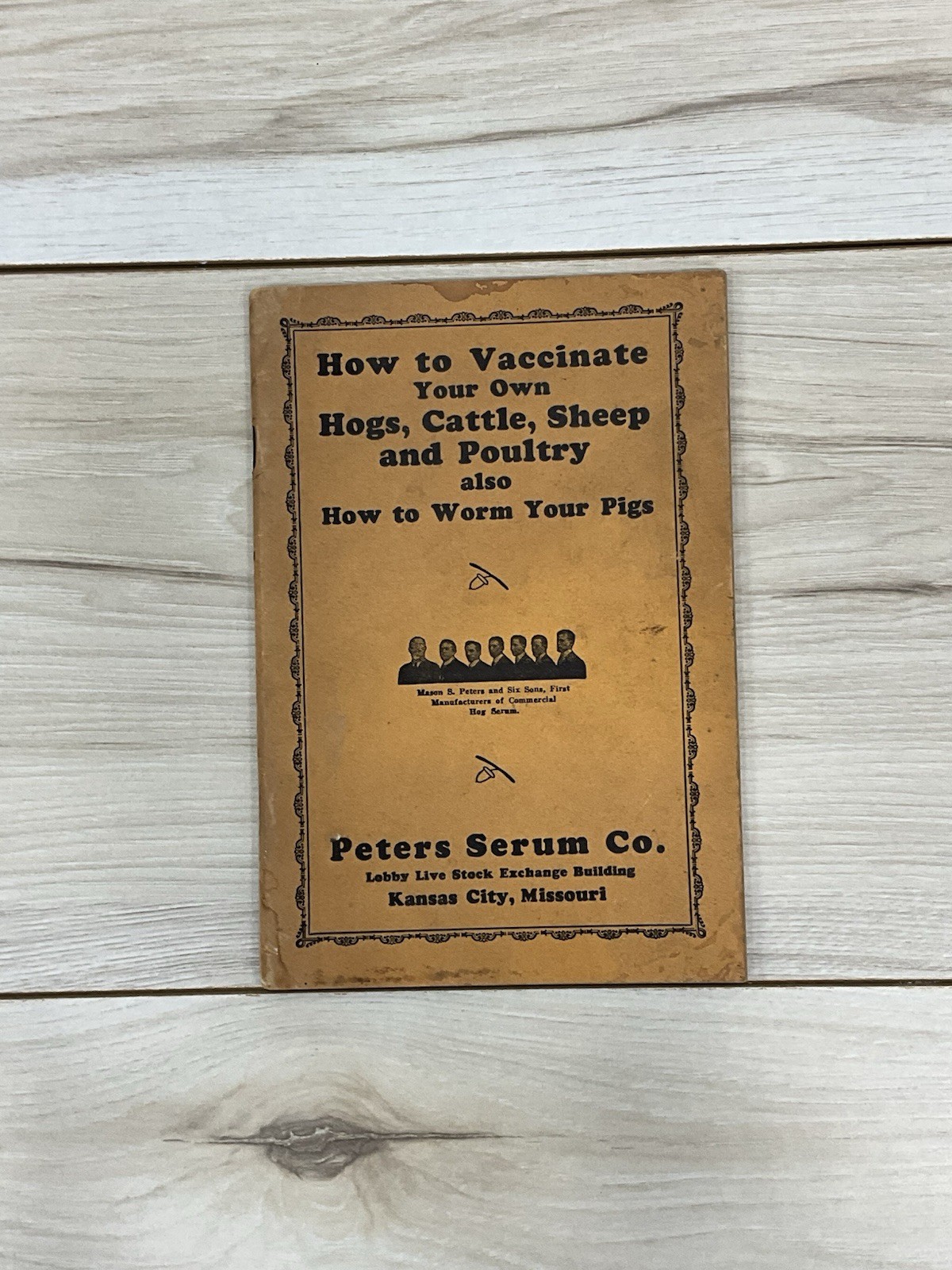 Vintage Peters Serum Co Hog Cattle Sheep Poultry Vaccination Guide Booklet