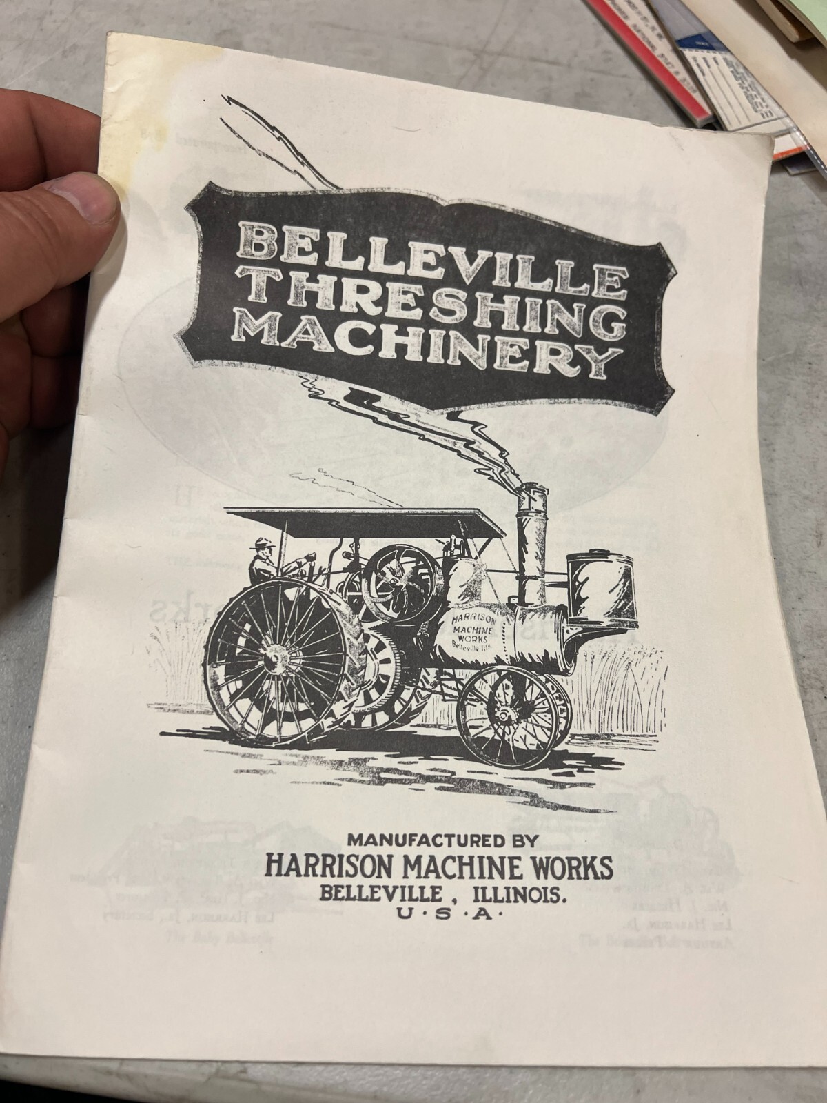 REPRINT? Belleville Threshing Machinery Company catalog Harrison machine works