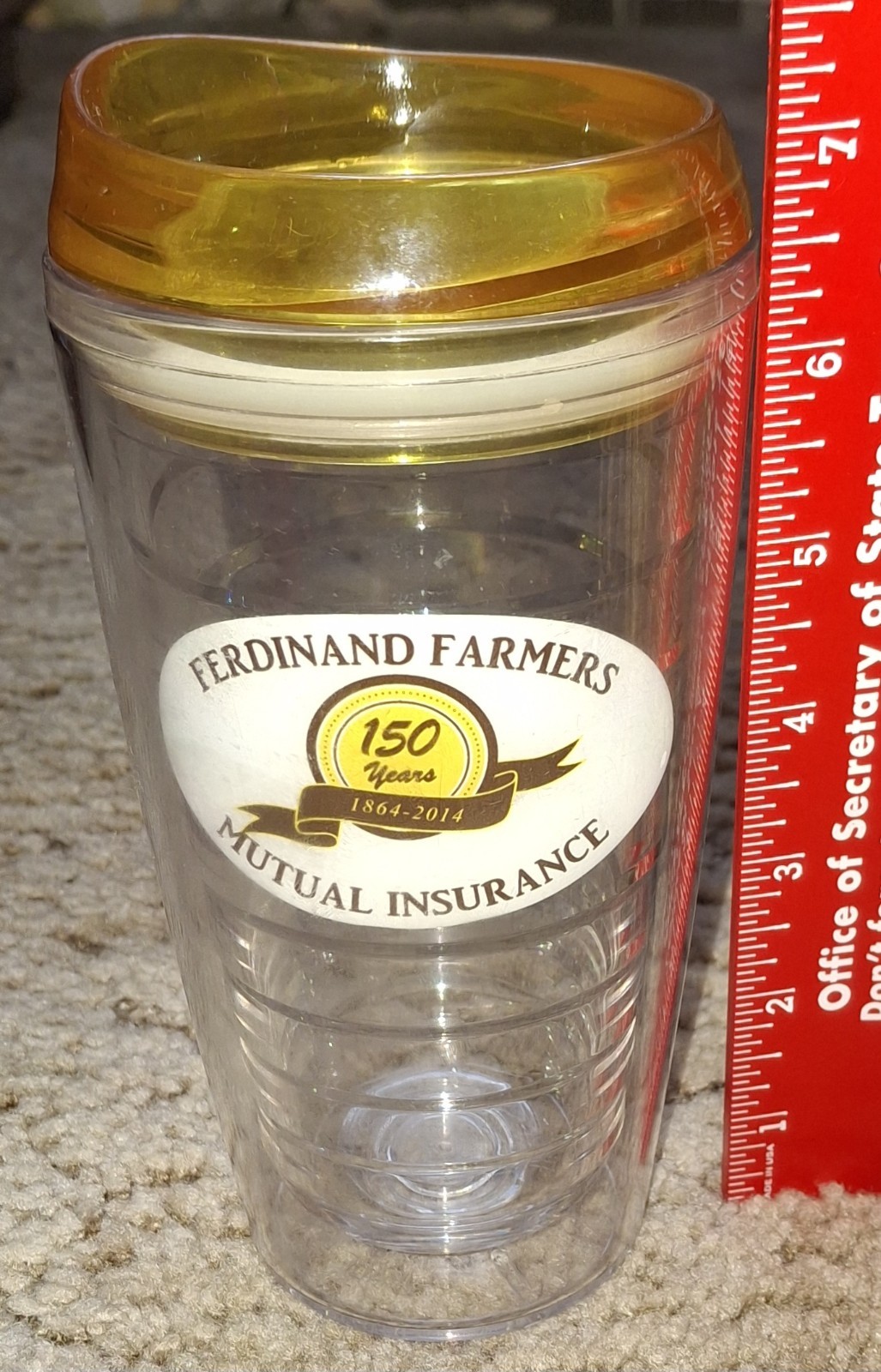 2014 Ferdinand Farmers Mutual Insurance 16 oz Plastic Tumbler Ferdinand Indiana