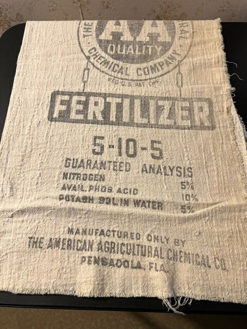 American Agricultural Chemical Company 100# fertilizer sacks bags