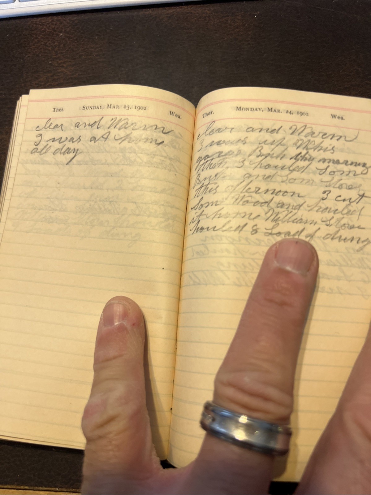 Rare 1902 Standard Diary Leather Bound Memo Farmers Almanac Booklet