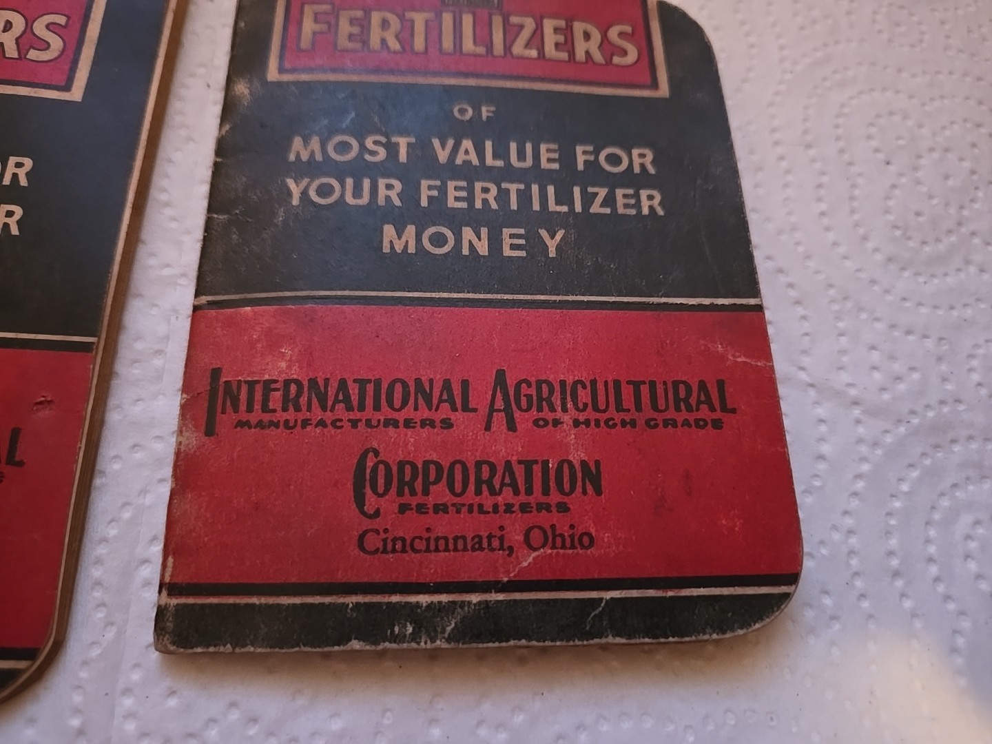 International Fertilizers Note Pads Vintage Farm Advertising Cincinnati, OH Ohio