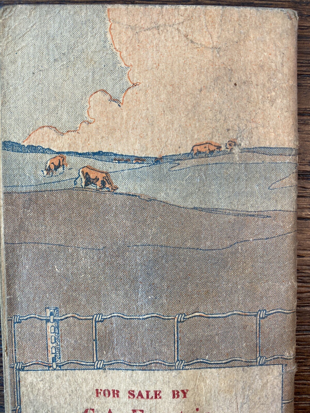 American Fence Memorandum Book American Steel & Wire Co Calendar July Used 1919