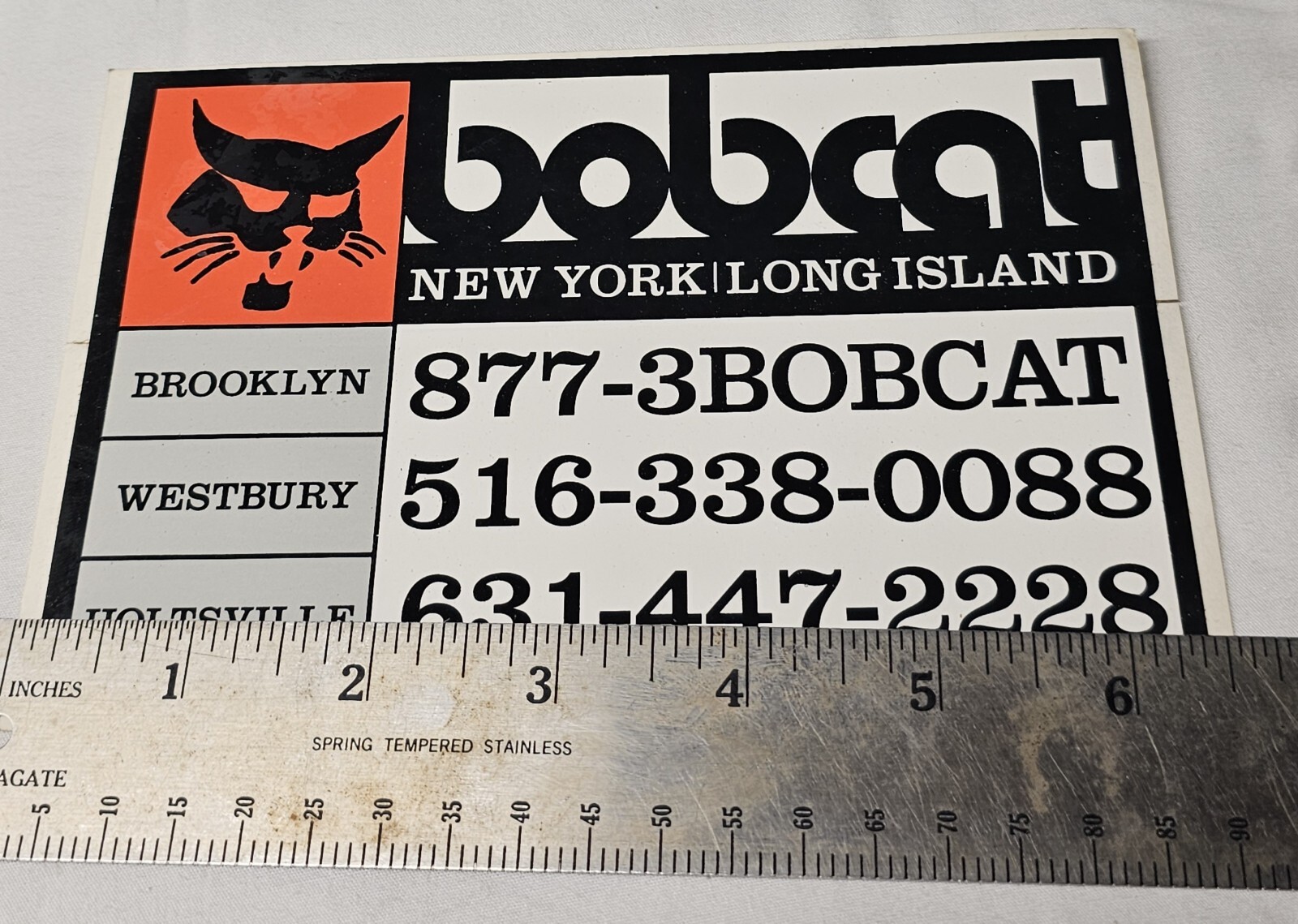 Vintage Bobcat Advertising Sticker Construction Landscaping Heavy Equipment 4×6&Prime;