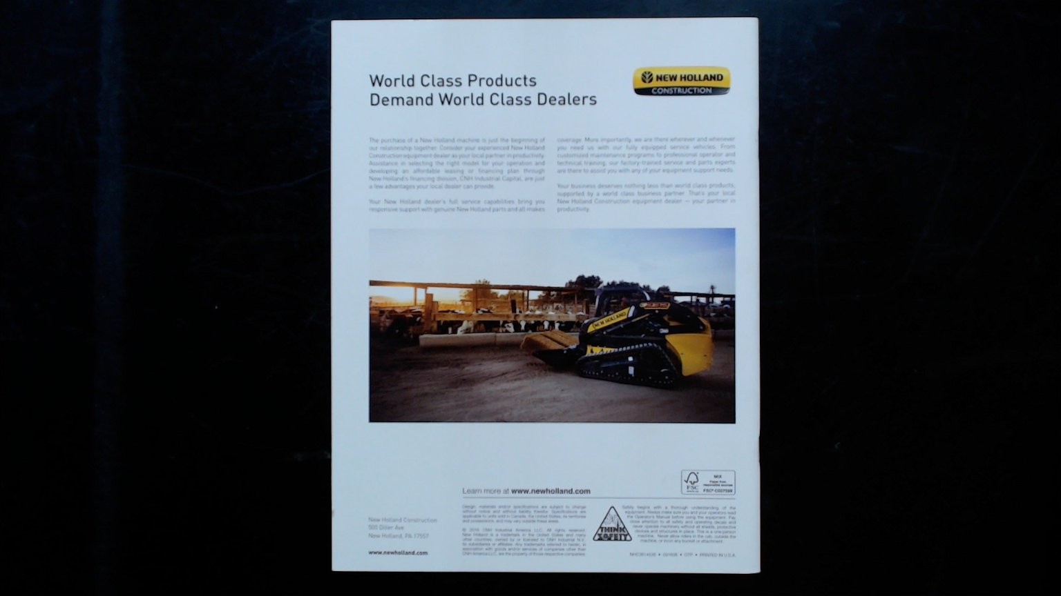 New Holland Skid Steer Loaders Brochure Construction Equipment Catalog