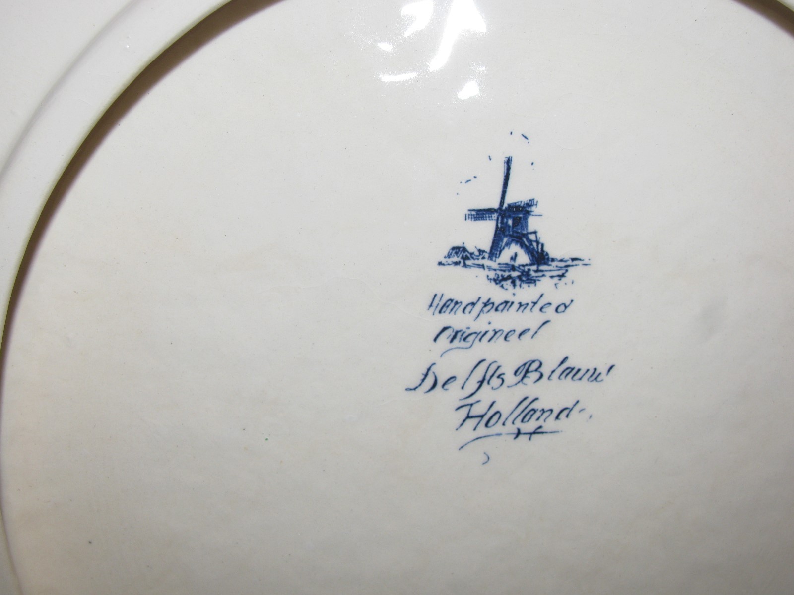 Vintage 1320 Hay Baler Lacroix ? 1998 Ceramic Plate Delfts Blauw Netherlands