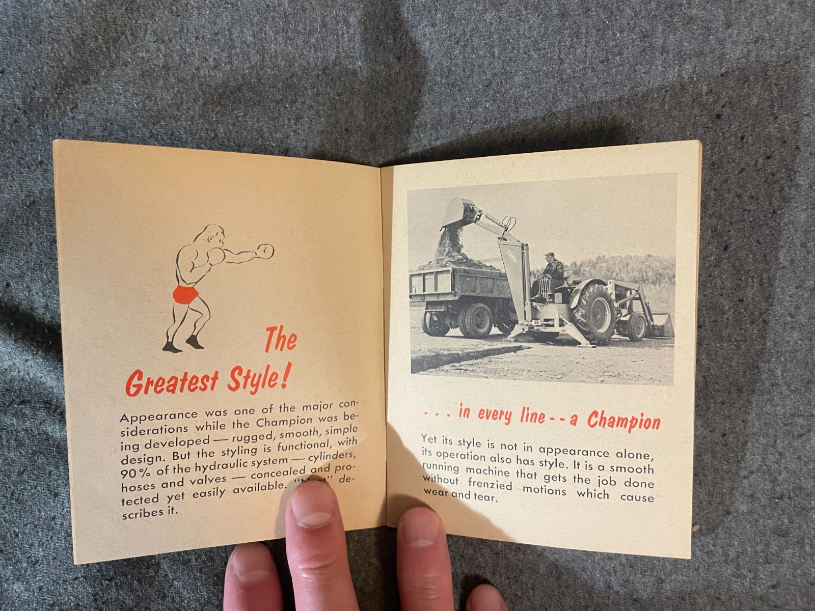 1950&rsquo;s Pippin Backhoes Tractors Brochure Introducing the Champion Vintage