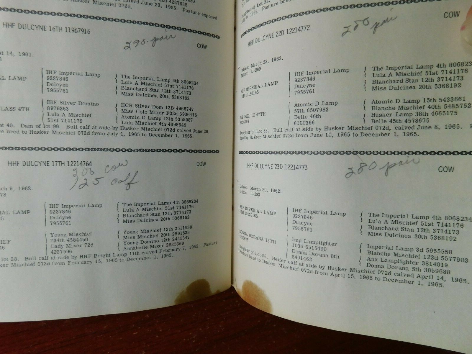 Hall Hereford Farms – 1965 auction sale book – Eldon, Missouri – Dispersion Sale