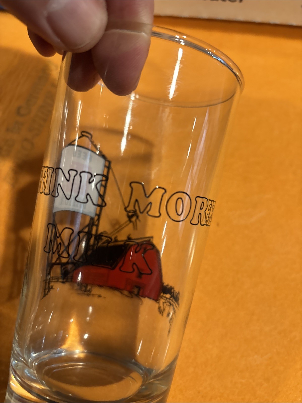 Vintage “Midland Coop” – “Drink More Milk” Advertising Drinking Glass Tumbler