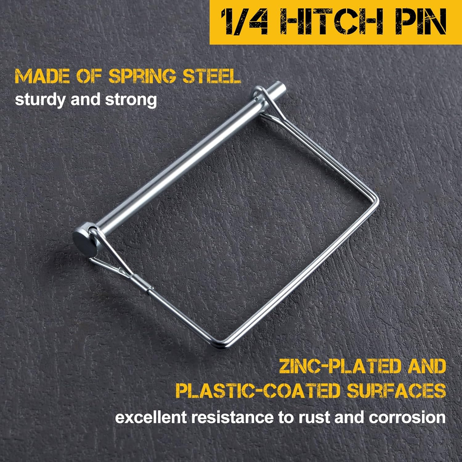 10 PCS Trailer Coupler Pin 1/4-Inch Diameter 4-Inch Long Shaft Locking Pin Se…
