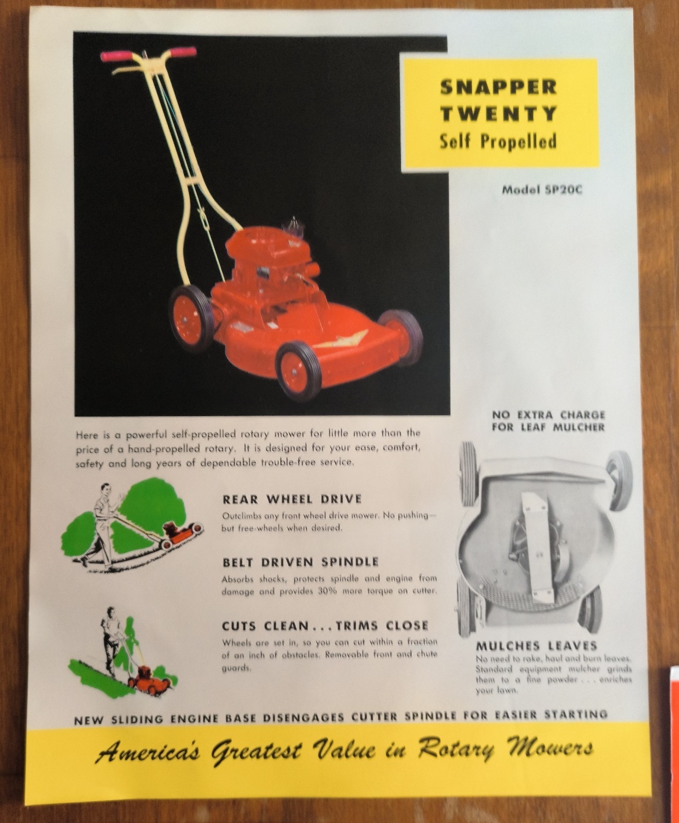 McDonough Power Lawn Mower East Point Ga. SNAPPER LINE 5pc FLYER & BROCHURE SET