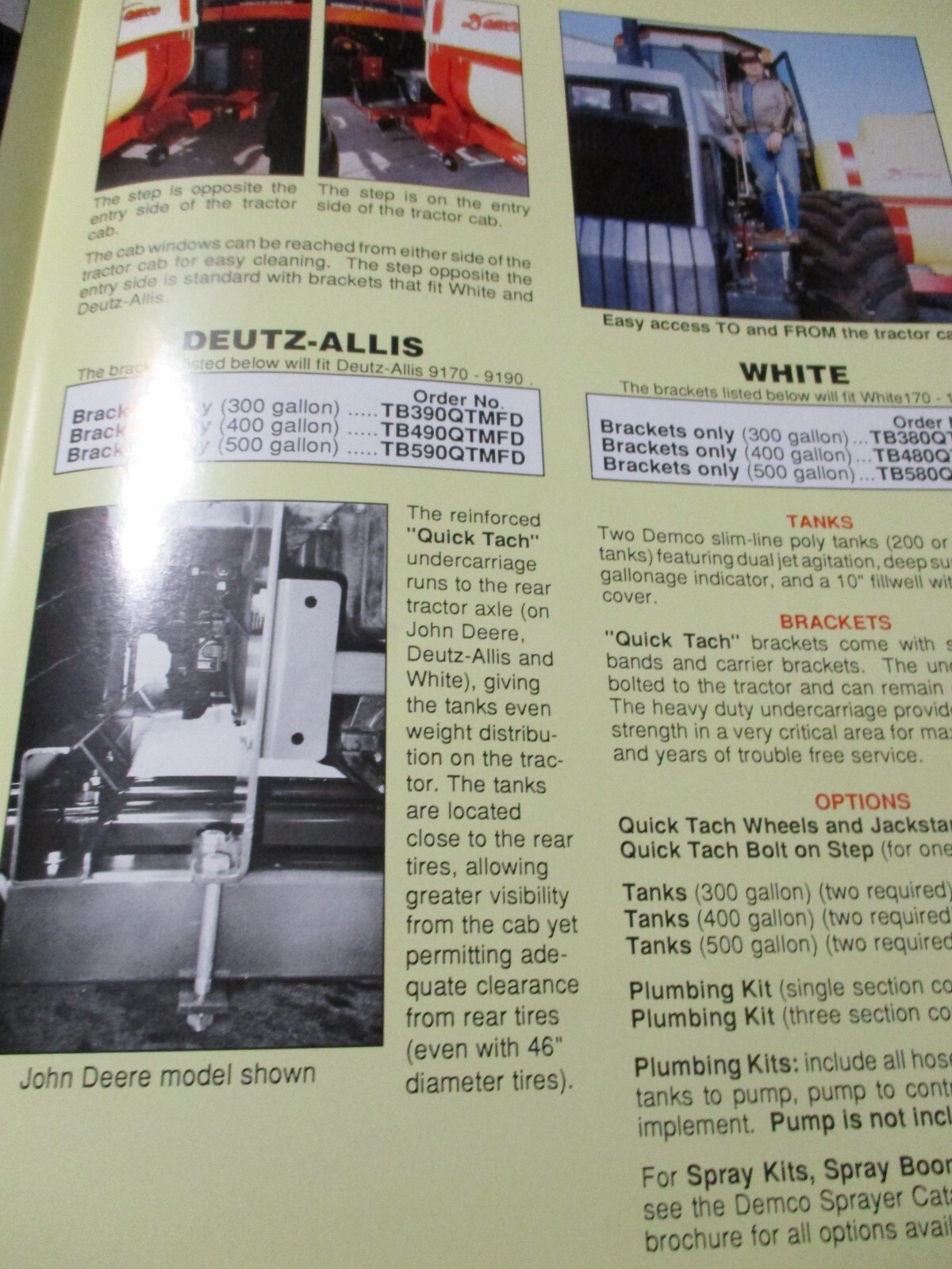 Demco Sprayers Sales/Specifications Brochures, 4 items, 1992, -1995