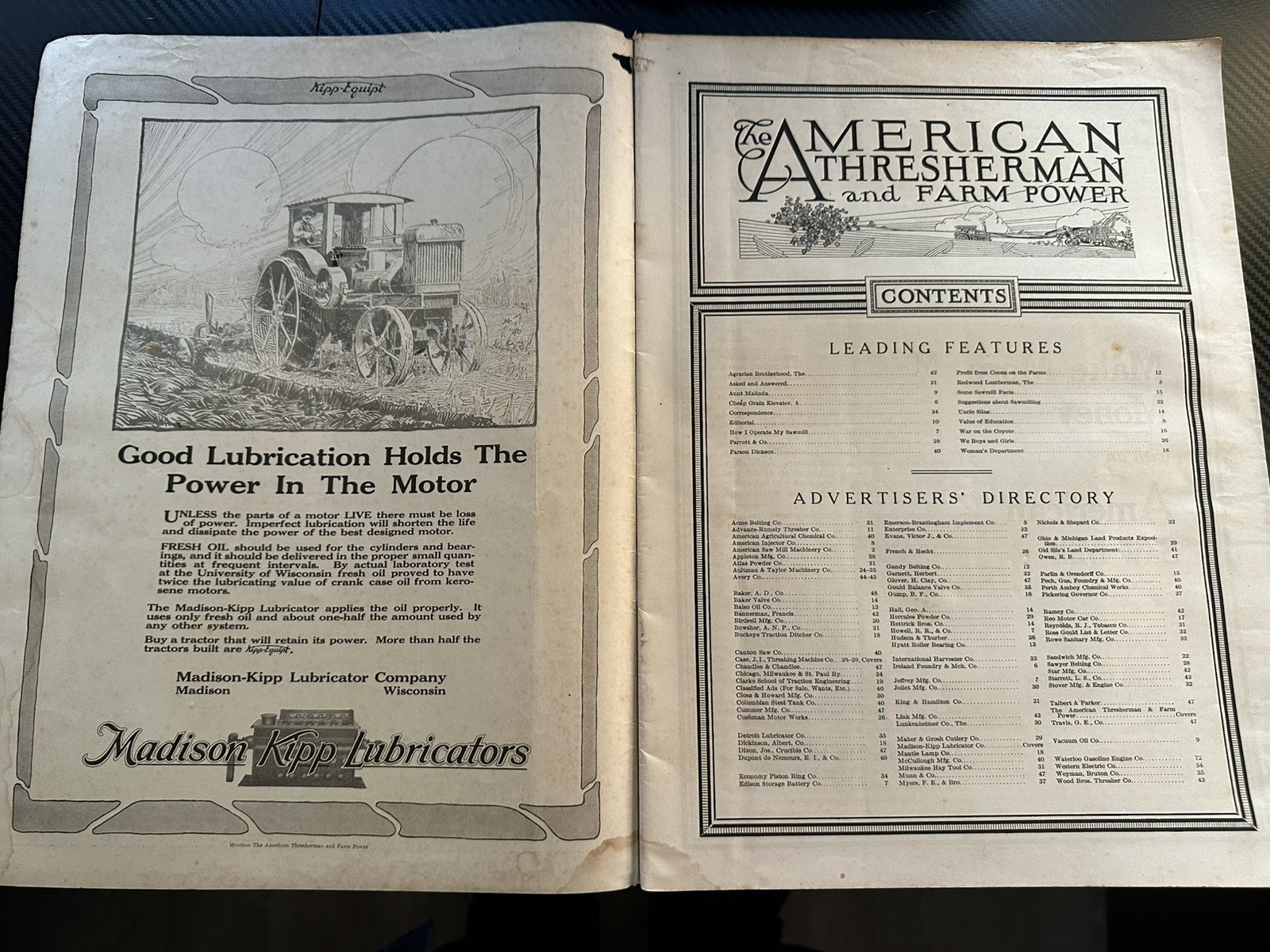 The American Thresherman and Farm Power MAGAZINE 1916 Madison, WIS Vol 19 No 7