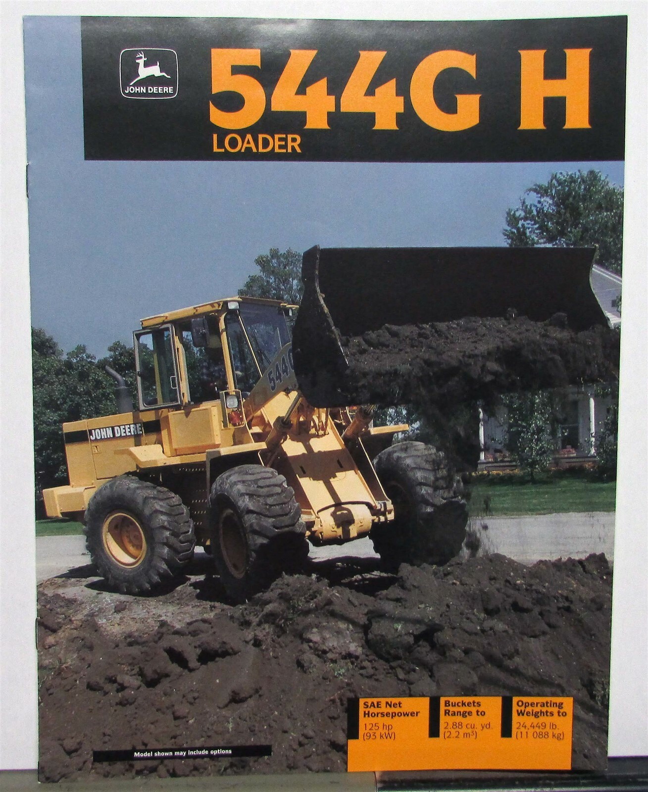 1994 John Deere 544G H Loader Specifications Construction Sales Brochure
