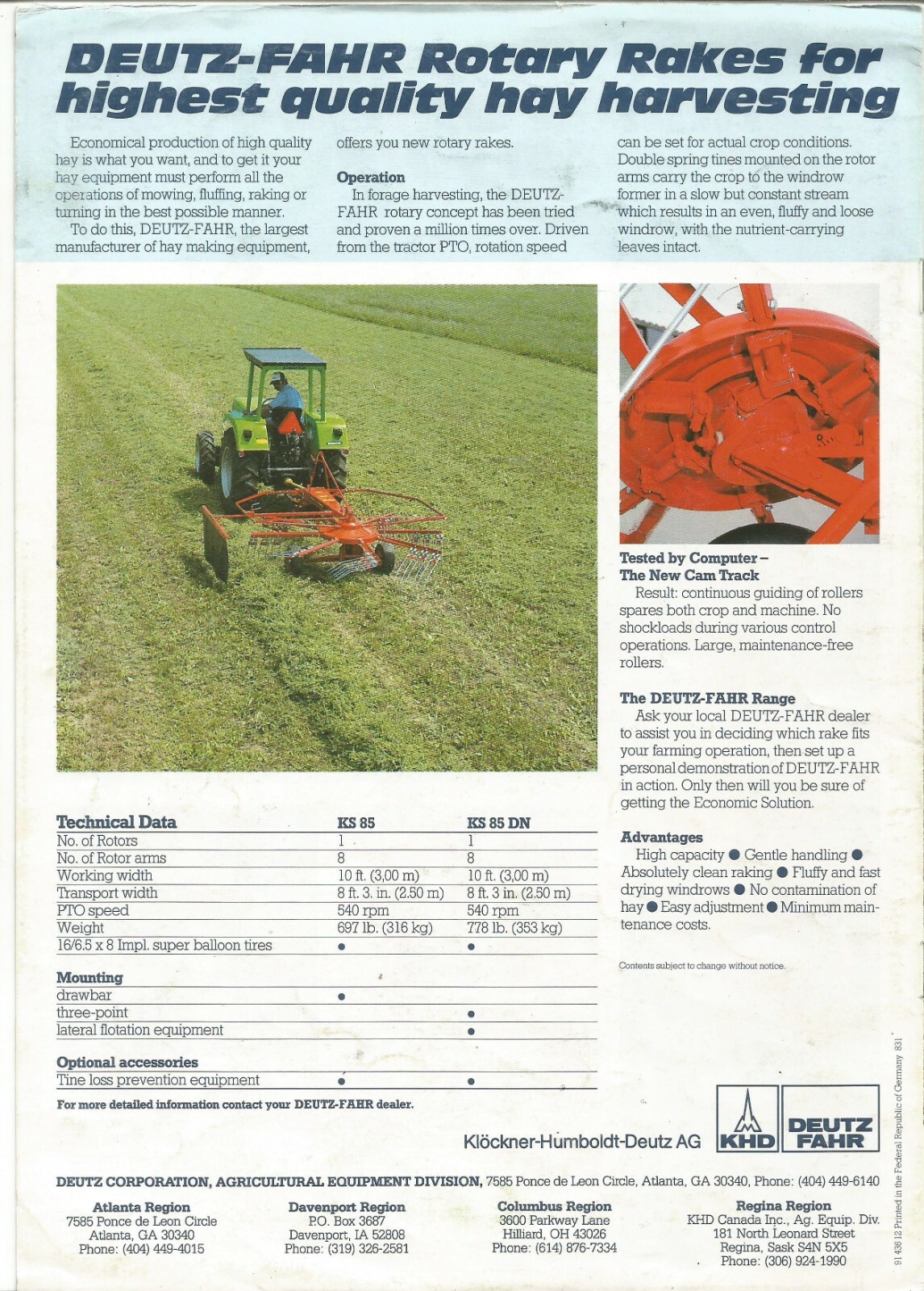 Original OE Deutz Fahr Turbo Drum Disc Mower Haymakers Windrowers Sales Brochure