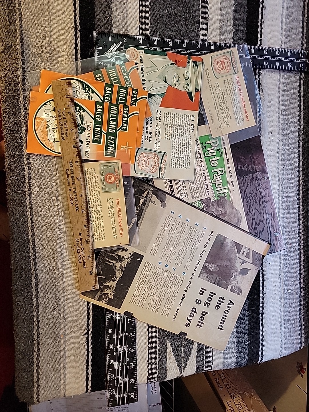 Hog And Baler Twine Literature With Ruler