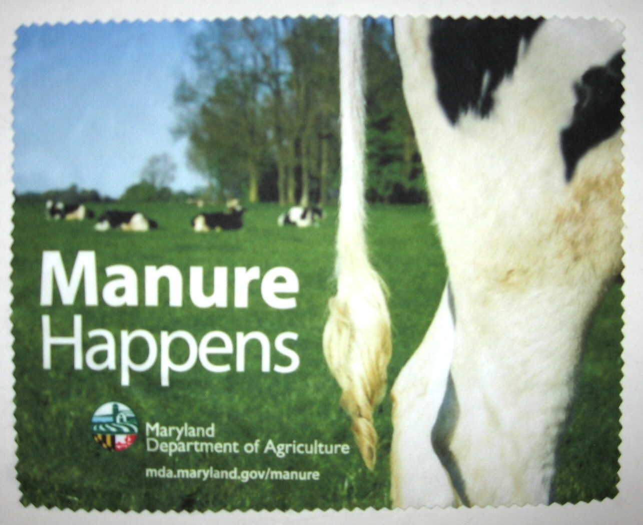 Manure Happens Coasters and MicroFiber Cloth Maryland Department of Agriculture