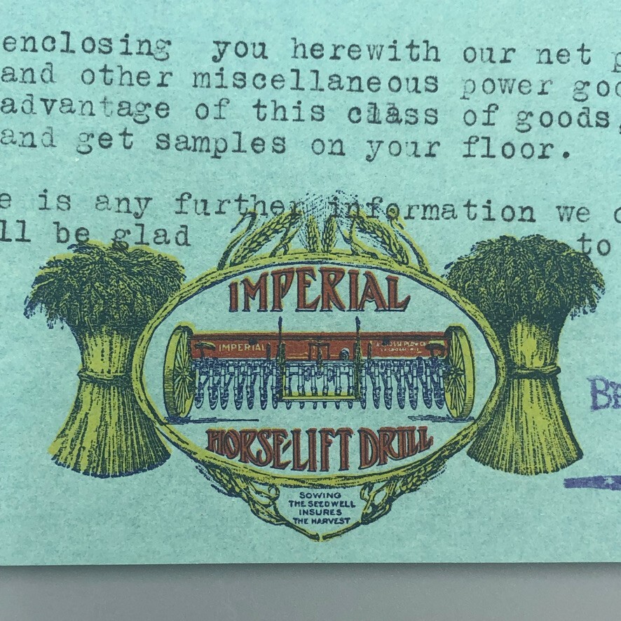 1911 Bradley Alderson IMPERIAL Envelope Antique FARM Advertise KANSAS CITY