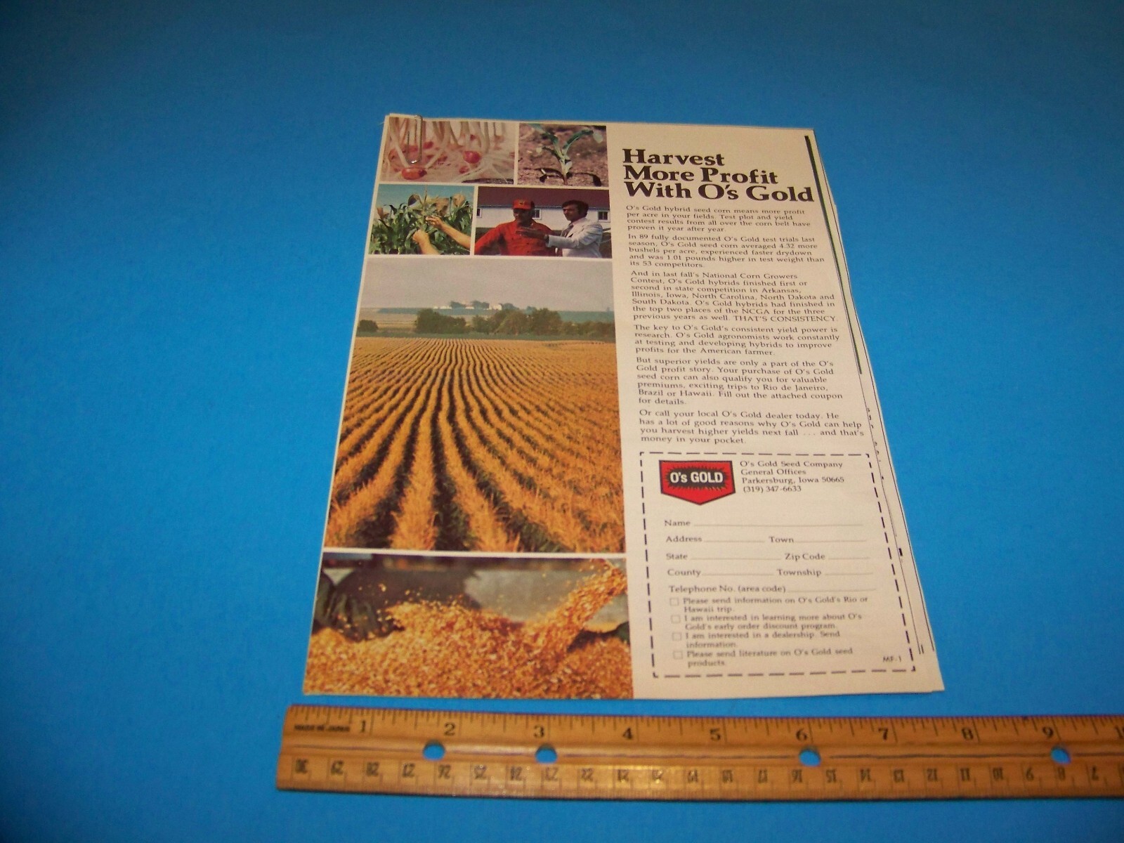 Mixed Lot Agricultural Print Ads from Magazine Vintage 1977 O&rsquo;s Gold Borkholder