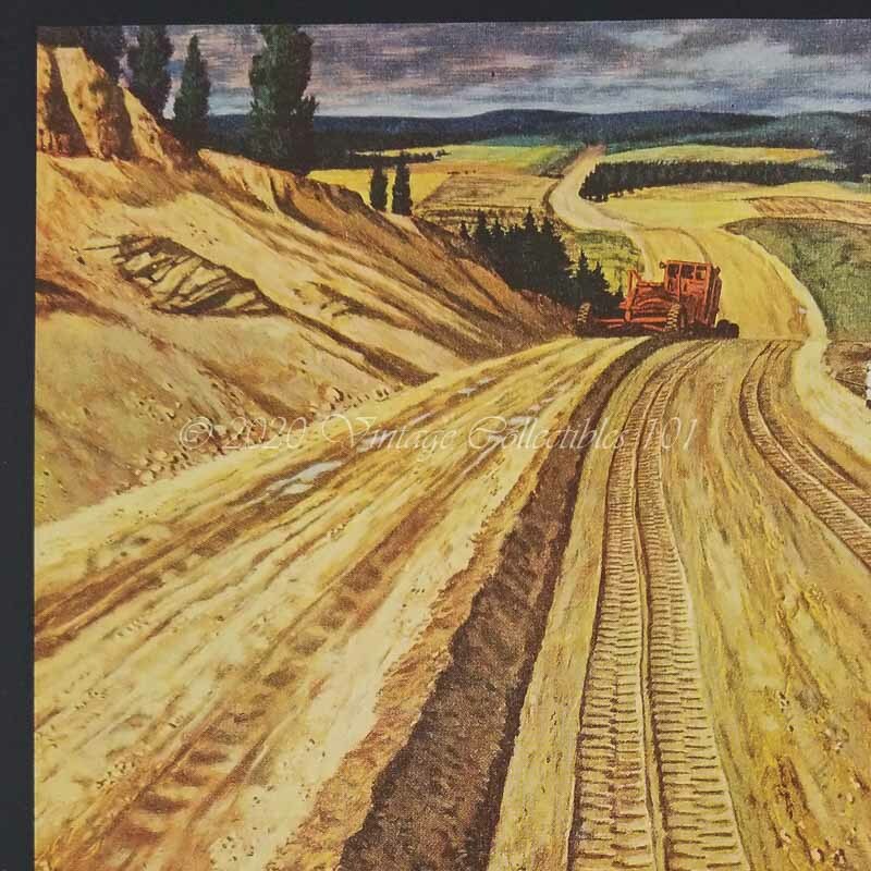 1952 Dow Chemical Rubber Farming Industry Tractor Tires photo art decor print ad