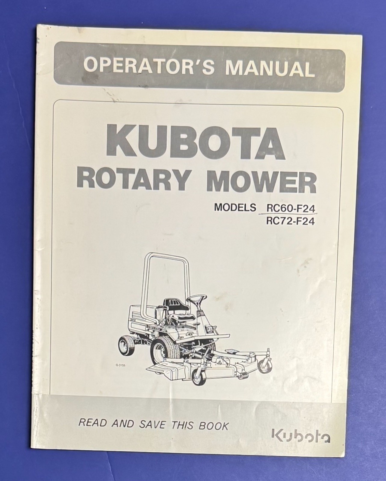 KUBOTA Operator’s Manual Rotary Mower RC60-F24 RC72-F24
