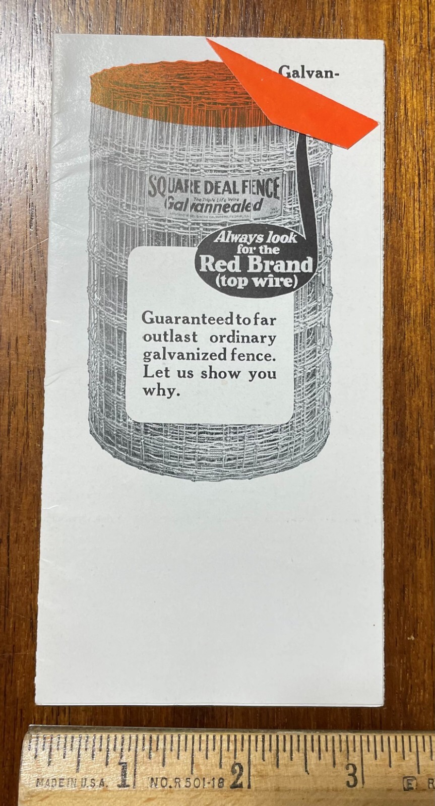 Vintage ad brochure Red Brand wire fencing Keystone Steel & Wire Peoria IL