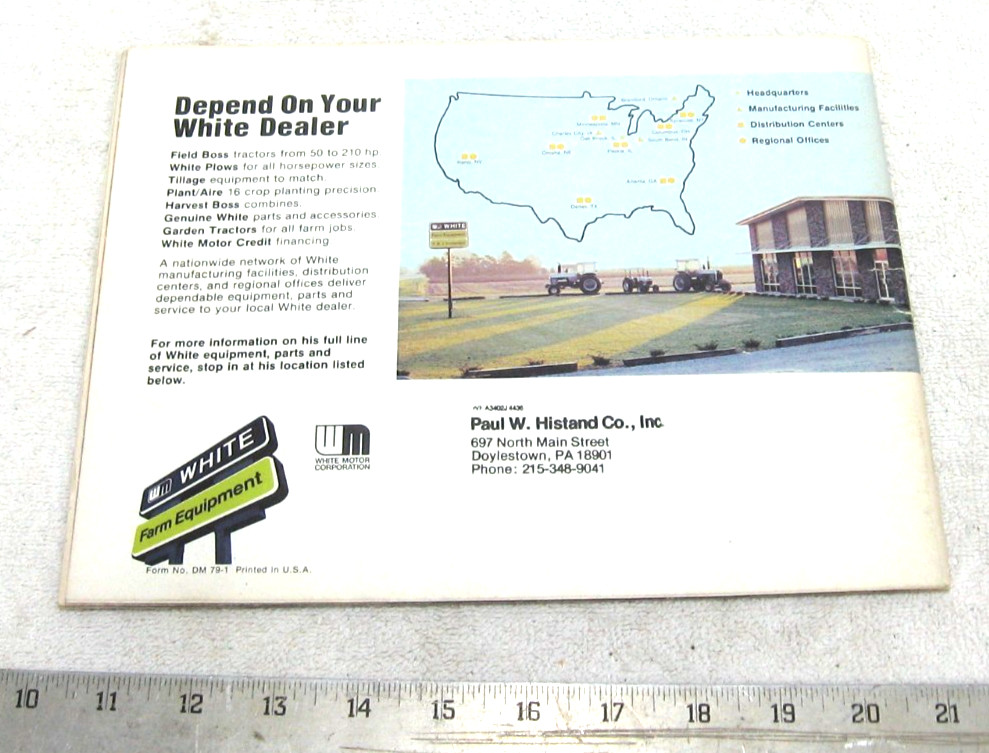 RARE 1979 WHITE TRACTOR & EQUIPMENT BUYERS GUIDE FULLINE 2-155 180 135 4-210 150