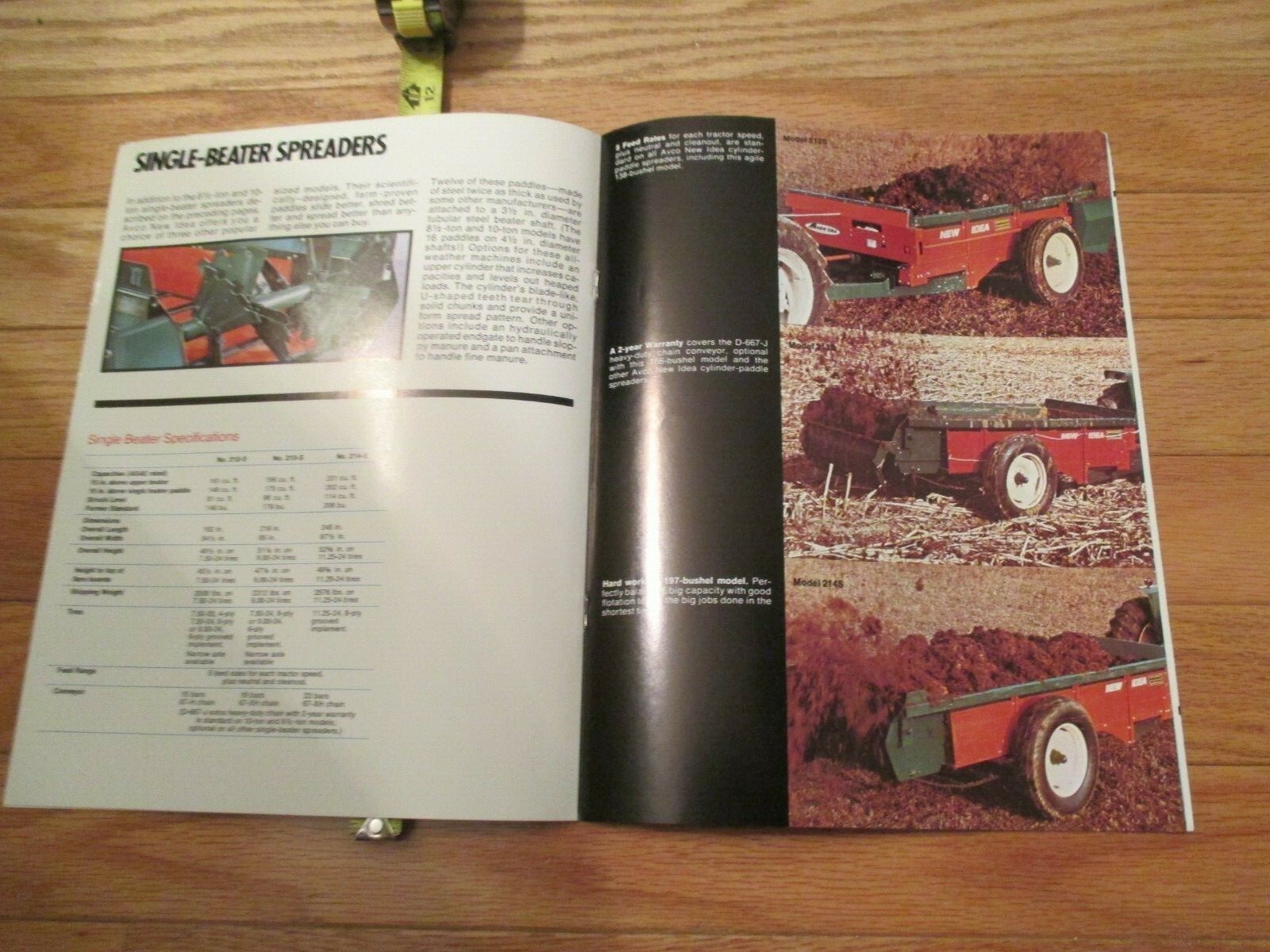 New Idea Farm Equipment Manure Spreaders Dealer sales brochure